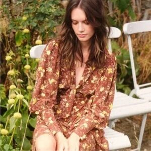 Doen Blossom Dress ~ Cherrywood Winding Brown Floral